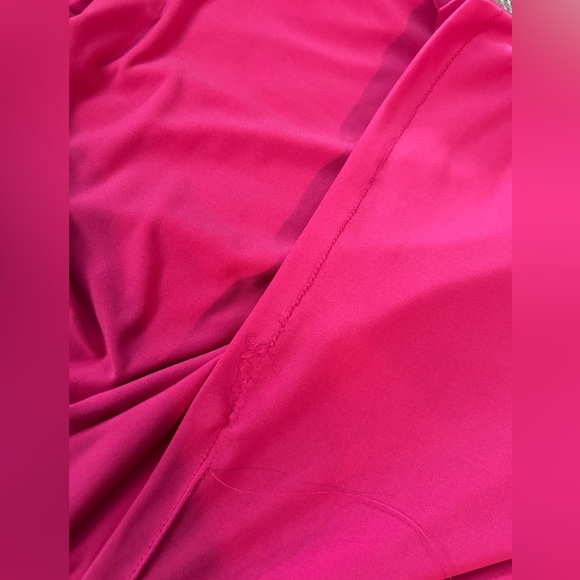 CHICOS Barbicore Pink Flare Sleeve 2 (12) Dress - Picture 8 of 10